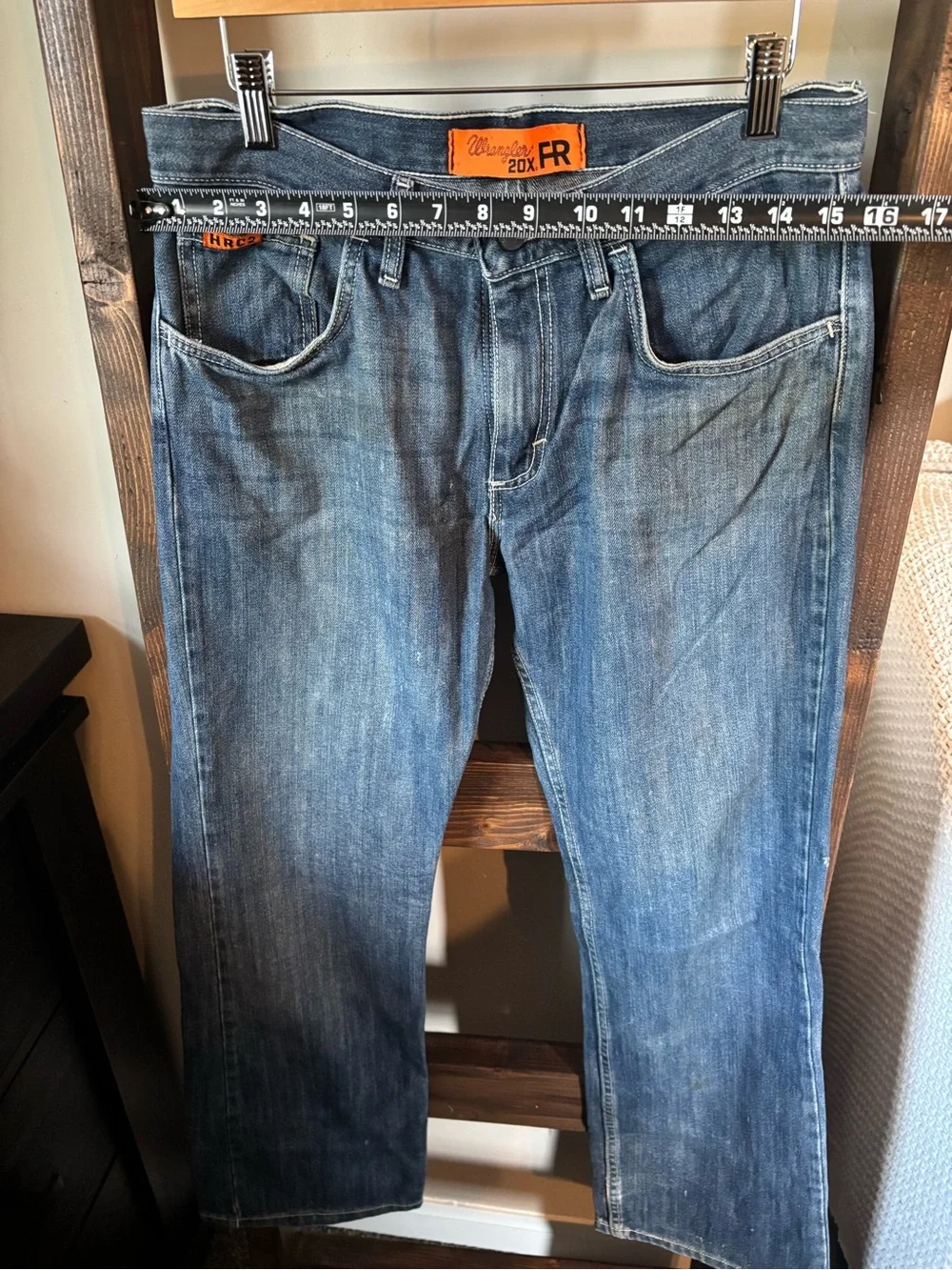 Wrangler 20X FR Men's Flame Resistant Jeans 31x32 CAT2 Blue Work Denim